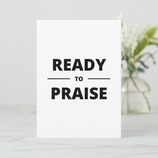 KLAAR OM TE PRAISEN KAART (Staand voorkant)