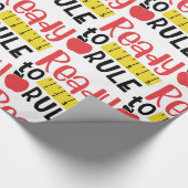 Klaar om te regeren met liniaal en Apple Cadeaupapier (Hoek)