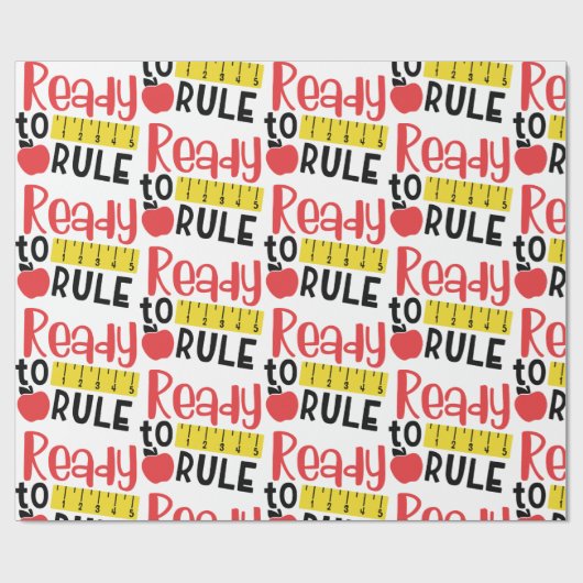 Klaar om te regeren met liniaal en Apple Cadeaupapier (Vlak)