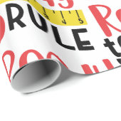 Klaar om te regeren met liniaal en Apple Cadeaupapier (Rol Hoek)