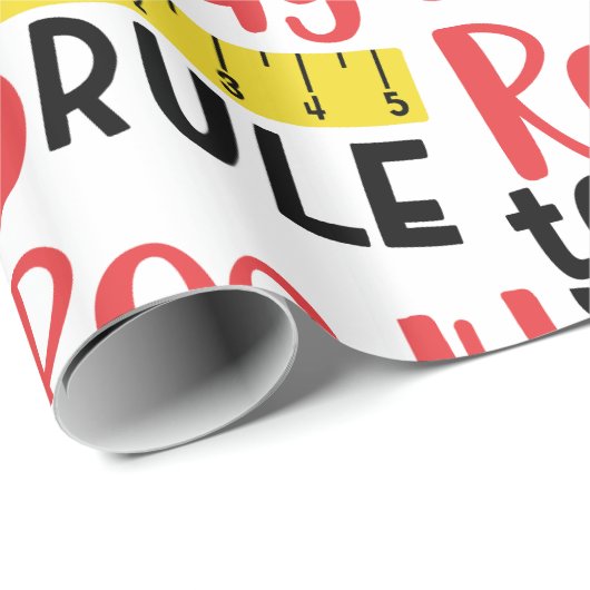 Klaar om te regeren met liniaal en Apple Cadeaupapier (Rol Hoek)