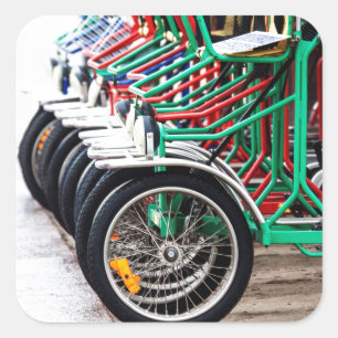 Klaar om te rijden vierkante sticker