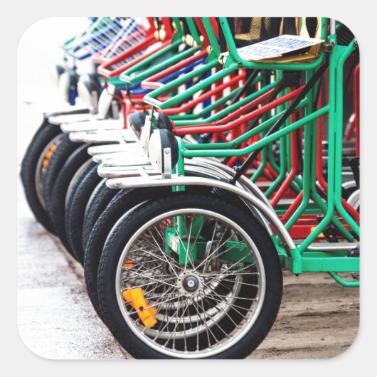 Klaar om te rijden vierkante sticker (Voorkant)