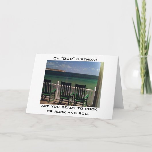 KLAAR OM TE ROCK OF ROCK / ROLL WEDERZIJDSE VERJAA KAART (Voorkant)