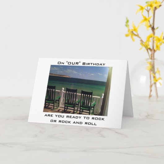 KLAAR OM TE ROCK OF ROCK / ROLL WEDERZIJDSE VERJAA KAART (Gele Bloem)