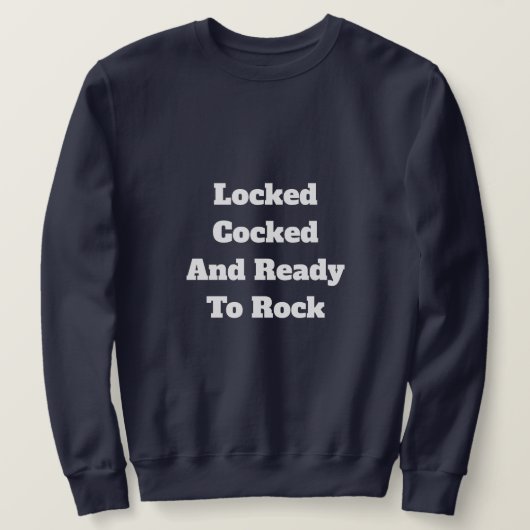 Klaar om te rocken Basic T-shirt voor heren (Design voorkant)