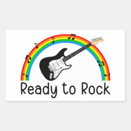 Klaar om te Rocken Elektrische Gitaar Sticker
