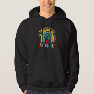 Klaar om te rocken Graad 1 Regenboog Terug naar sc Hoodie