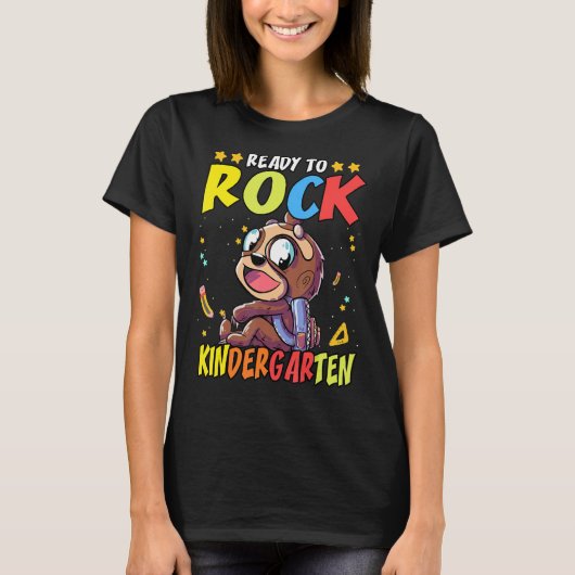 Klaar om te rocken kleuterschool 3 t-shirt (Voorkant)