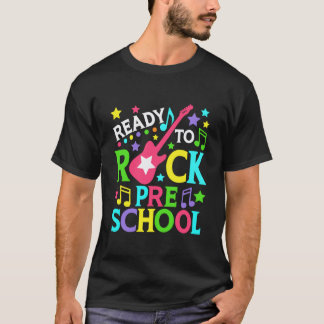 Klaar om te rocken kleuterschool terug naar school t-shirt