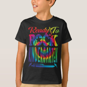 Klaar om te rocken kleuterschool terug naar school t-shirt
