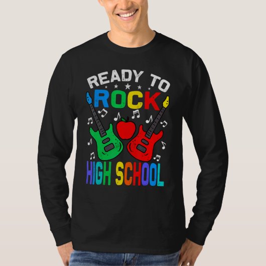 Klaar om te rocken middelbare school terug naar sc t-shirt (Voorkant)
