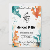 Klaar om te schitteren 9e verjaardag Turquoise en Kaart (Voorkant)