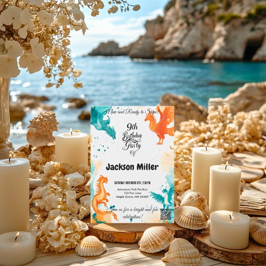 Klaar om te schitteren 9e verjaardag Turquoise en Kaart