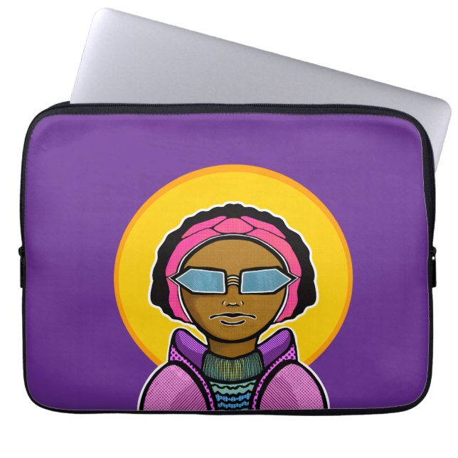Klaar om te skiën laptop sleeve (Voorkant)