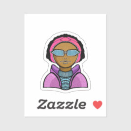 Klaar om te skiën sticker