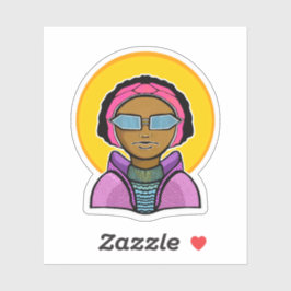 Klaar om te skiën sticker