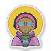 Klaar om te skiën sticker (Voorkant)