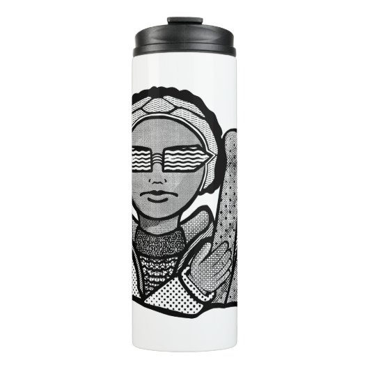 Klaar om te skiën thermosbeker (Voorkant)