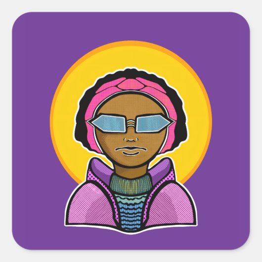Klaar om te skiën vierkante sticker (Voorkant)