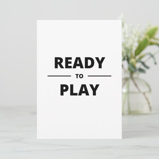 KLAAR OM TE SPELEN SAVE THE DATE (Staand voorkant)