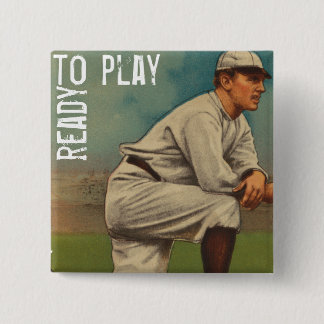 Klaar om te spelen vierkante button 5,1 cm