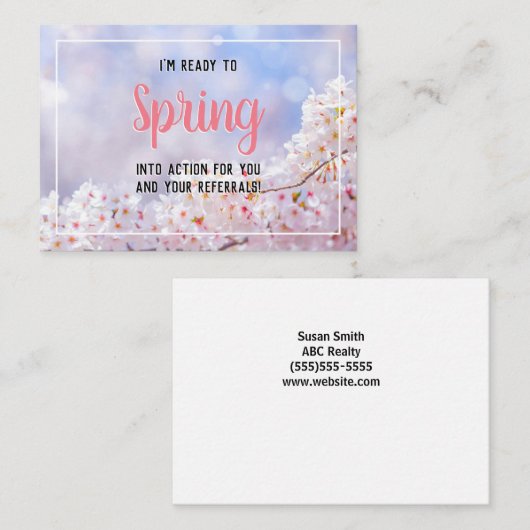 Klaar om te springen naar Action Marketing Notitiekaartje (Voorkant / Achterkant)