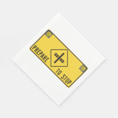 Klaar om te stoppen met tekenen van Napkins Servet (Hoek)