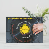 Klaar om te swingen Retro muziek Vinyl 60s 70s Kaart (Staand voorkant)