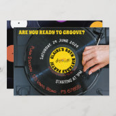 Klaar om te swingen Retro muziek Vinyl 60s 70s Kaart (Voorkant / Achterkant)