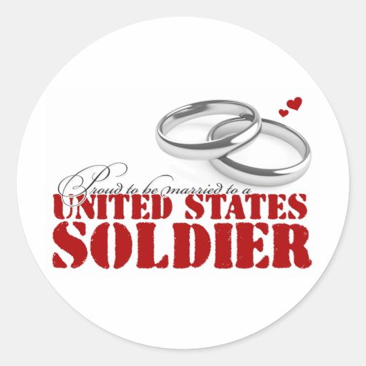 Klaar om te trouwen met een Soldaat Ronde Sticker (Voorkant)