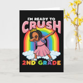 Klaar om te verpletteren 2e klas zwart meisje twee kaart (Gele Bloem)