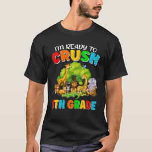 Klaar om te verpletteren 5e klas dierentuin dieren t-shirt