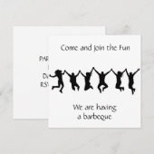 **KLAAR OM TE VIEREN **BARBECUE** UITNODIGEN KAART (Voorkant / Achterkant)