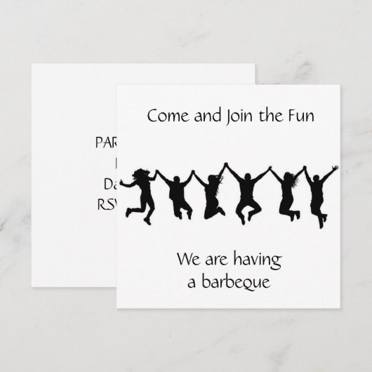 **KLAAR OM TE VIEREN **BARBECUE** UITNODIGEN KAART (Voorkant / Achterkant)