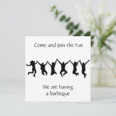 **KLAAR OM TE VIEREN **BARBECUE** UITNODIGEN KAART (Staand voorkant)