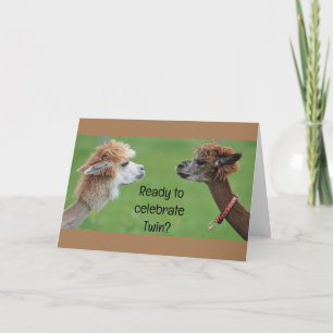 KLAAR OM TE 'Vieren' MET MIJN TWIN VERJAARDAG Kaart