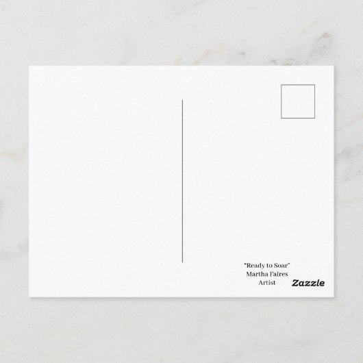 "Klaar om te vliegen" Briefkaart (Achterkant)