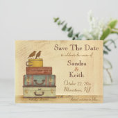 Klaar om te vliegen Liefdesparen Save The Date Aan (Staand voorkant)