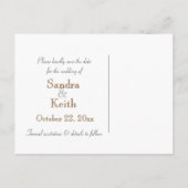 Klaar om te vliegen Tortelduifjes Bewaar het datum Aankondigingskaart (Achterkant)