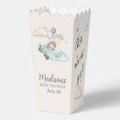 Klaar om Teddybeer Babyshower Popcorn te Baren Bedankdoosjes (Achterkant)