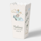 Klaar om Teddybeer Babyshower Popcorn te Baren Bedankdoosjes (Voorkant)
