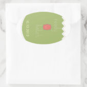 "Klaar om uit te broeden" Baby showers ovale stick Ovale Sticker (Tas)