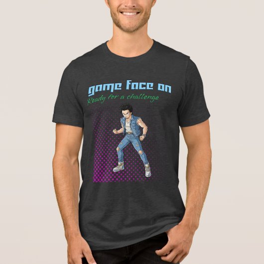 Klaar om uit te dagen  Tri-Blend shirt (Voorkant)