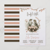 Klaar om uit te komen! Schattige Nesting Birds Bab Kaart (Voorkant / Achterkant)