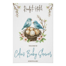 Klaar om uit te komen! Schattigee vogels Baby show