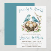 Klaar om uit te komen, Vogelnest, Eieren Baby show Kaart (Voorkant / Achterkant)