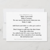 Klaar om uitnodiging of aankondiging te personalis (Achterkant)