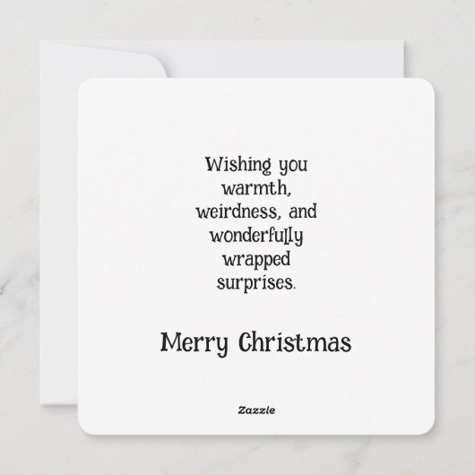 Klaar om vrolijk te zijn feestdagenkaart (Achterkant)