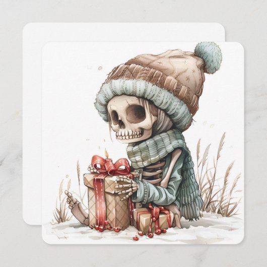 Klaar om vrolijk te zijn feestdagenkaart (Voorkant / Achterkant)